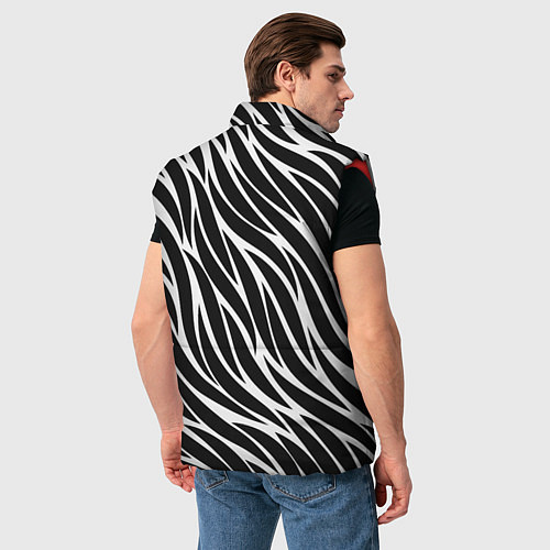 Мужской жилет Волнистые Листы / 3D-Красный – фото 4