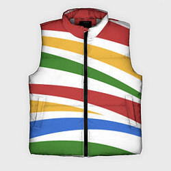 Мужской жилет Разноцветная зебра без чёрных полос, цвет: 3D-светло-серый
