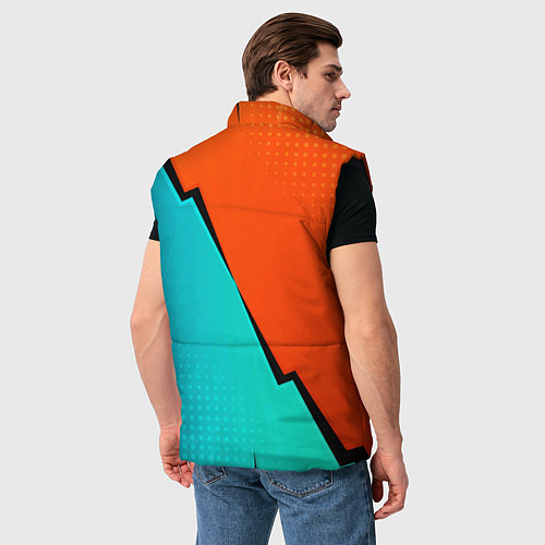 Мужской жилет Геометрическая композиция Fashion trend / 3D-Черный – фото 4