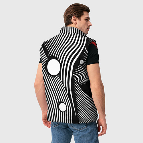 Мужской жилет Geometric vanguard composition Fashion trend / 3D-Красный – фото 4