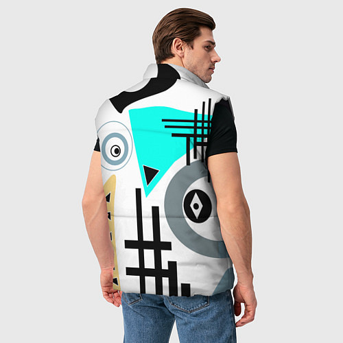 Мужской жилет Абстрактный современный дизайн / 3D-Черный – фото 4