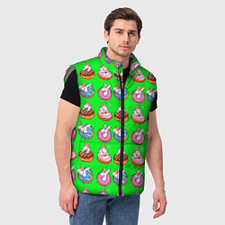 Мужской жилет UNICORN AND DONUT, цвет: 3D-светло-серый — фото 2