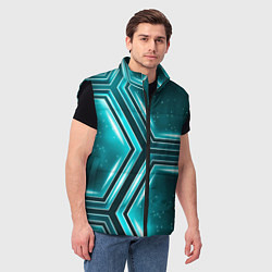 Мужской жилет Космические соты, цвет: 3D-черный — фото 2