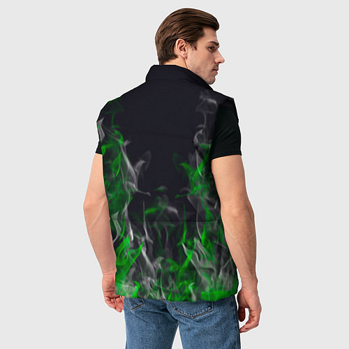 Мужской жилет Pubg - зелёное пламя / 3D-Черный – фото 4