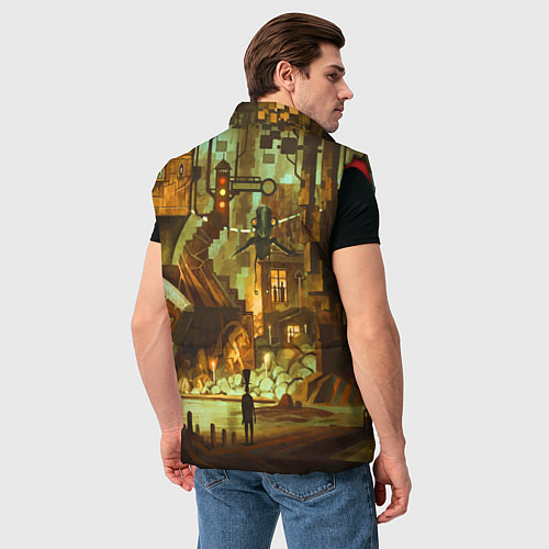 Мужской жилет Cool Steampunk painting / 3D-Красный – фото 4