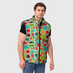 Мужской жилет LOVE SUMMER SEA, цвет: 3D-светло-серый — фото 2