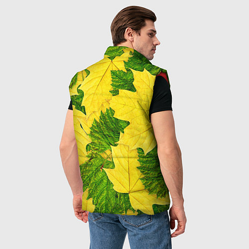 Мужской жилет Осенние кленовые листья / 3D-Красный – фото 4