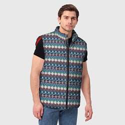 Мужской жилет Мексиканский этнический многоцветный, цвет: 3D-красный — фото 2