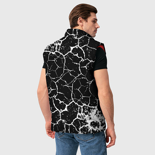 Мужской жилет Белая Лава / 3D-Красный – фото 4