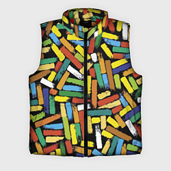 Мужской жилет Летний паттерн из разноцветных мелков