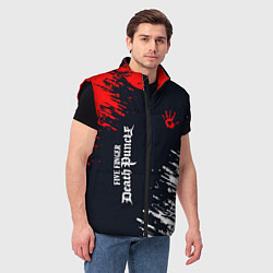 Мужской жилет Five Finger Death Punch - краска, цвет: 3D-черный — фото 2