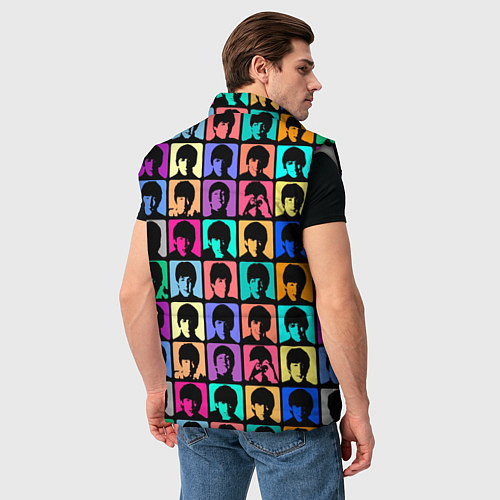 Мужской жилет Legendary popular music group / 3D-Светло-серый – фото 4