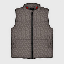 Мужской жилет Серые волны узоры