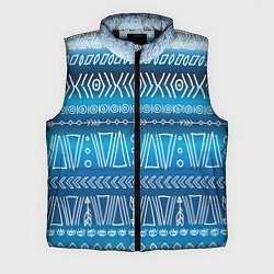 Мужской жилет Узор в стиле бохо на синем фоне