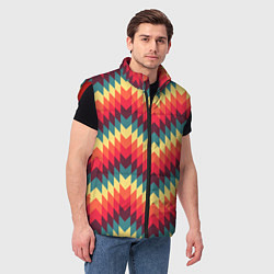 Мужской жилет Мексиканские узоры, цвет: 3D-красный — фото 2
