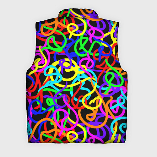 Мужской жилет Неоновый беспорядок / 3D-Светло-серый – фото 2