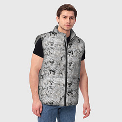 Мужской жилет Светло серый абстрактный, цвет: 3D-светло-серый — фото 2