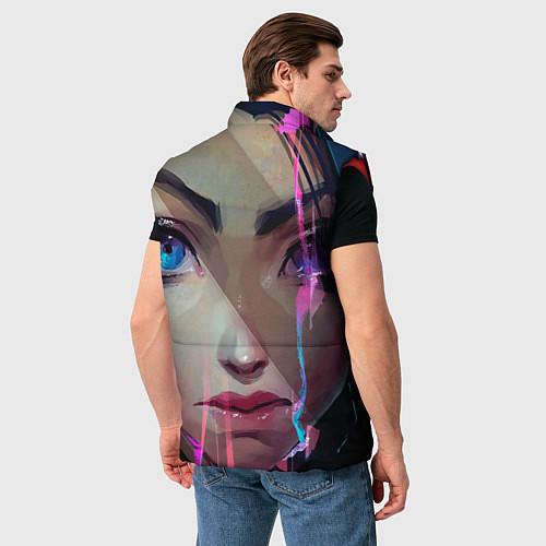 Мужской жилет Jinx портрет - Аркейн League of legends / 3D-Красный – фото 4