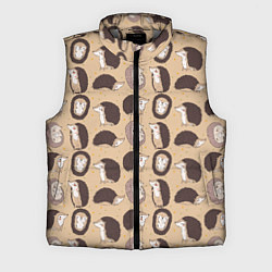 Мужской жилет Charming hedgehogs, цвет: 3D-светло-серый