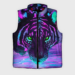 Мужской жилет Светящийся неоновый тигр, цвет: 3D-красный