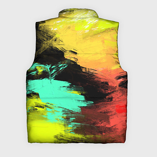 Мужской жилет Яркий красочный гранж / 3D-Светло-серый – фото 2