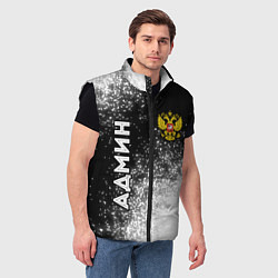 Мужской жилет Админ из России и герб Российской Федерации: симво, цвет: 3D-черный — фото 2