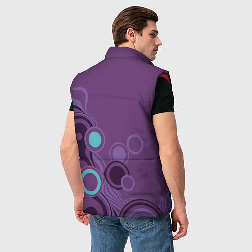 Мужской жилет Японский стиль- узорная маска / 3D-Красный – фото 4