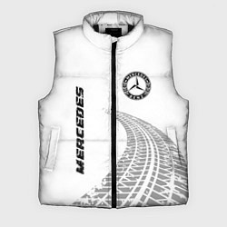 Мужской жилет Mercedes speed на светлом фоне со следами шин: сим, цвет: 3D-черный