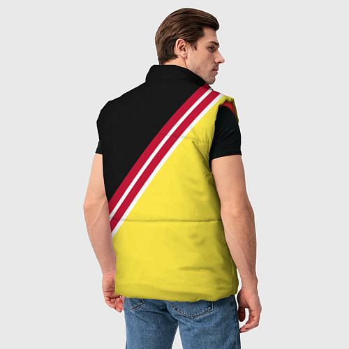 Мужской жилет Porsche - полосы / 3D-Красный – фото 4