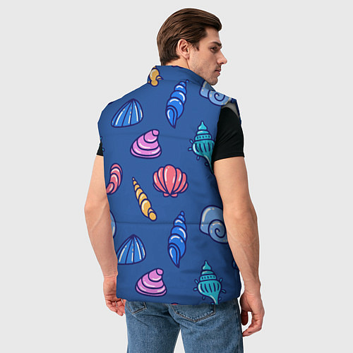 Мужской жилет Паттерн из морских раковин / 3D-Светло-серый – фото 4