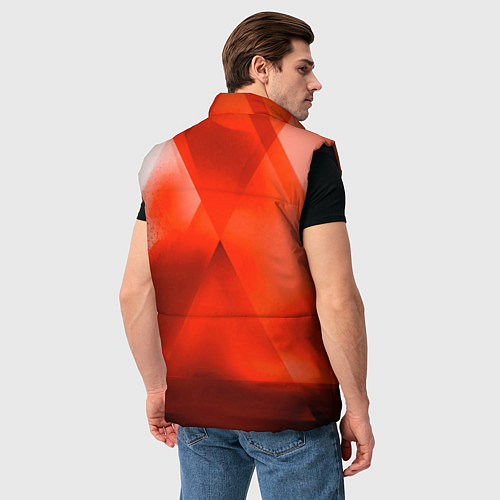Мужской жилет Honda - красная абстракция / 3D-Черный – фото 4