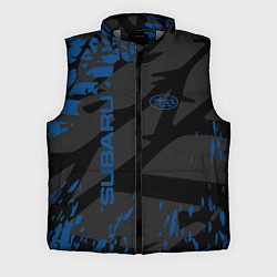 Мужской жилет Subaru - следы шин, цвет: 3D-светло-серый