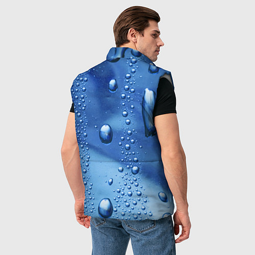 Мужской жилет Subaru - капли / 3D-Светло-серый – фото 4