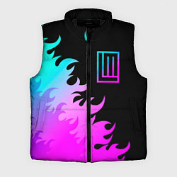 Мужской жилет Lindemann неоновый огонь, цвет: 3D-черный
