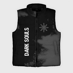 Мужской жилет Dark Souls glitch на темном фоне: символ и надпись, цвет: 3D-черный