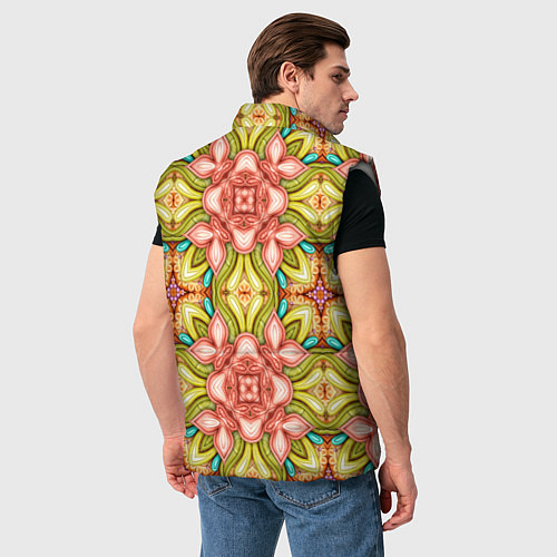 Мужской жилет Объемный калейдоскоп с узорами / 3D-Светло-серый – фото 4