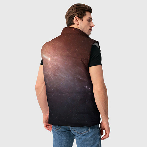Мужской жилет Космос из сердца / 3D-Светло-серый – фото 4
