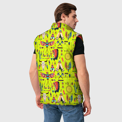 Мужской жилет National indian items / 3D-Красный – фото 4