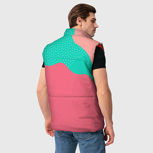 Мужской жилет Абстракция минимализм / 3D-Красный – фото 4