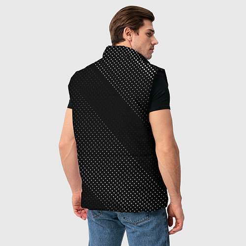 Мужской жилет Ajax sport на темном фоне: надпись, символ / 3D-Черный – фото 4