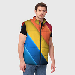 Мужской жилет Радужные полоски, цвет: 3D-красный — фото 2