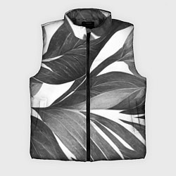 Мужской жилет Чёрно-белый тропический вайб