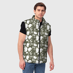 Мужской жилет Череп гранж, цвет: 3D-черный — фото 2