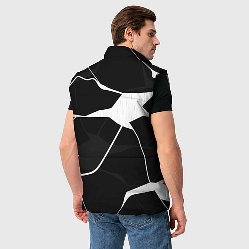 Мужской жилет Черно-белая классика / 3D-Черный – фото 4