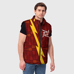 Мужской жилет Metallica гитары и молния, цвет: 3D-черный — фото 2