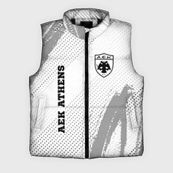 Мужской жилет AEK Athens sport на светлом фоне: надпись, символ, цвет: 3D-черный
