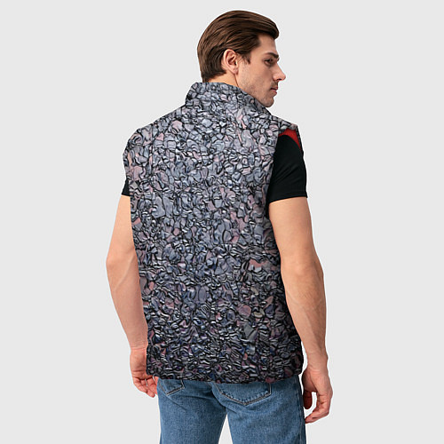 Мужской жилет Минималистический паттерн / 3D-Красный – фото 4
