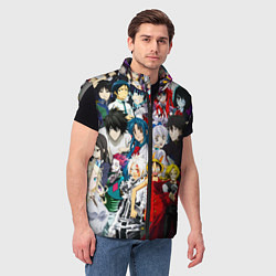 Мужской жилет Все аниме персонажи, цвет: 3D-светло-серый — фото 2