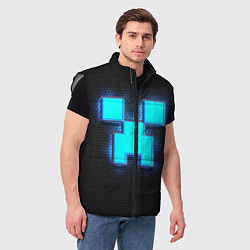 Мужской жилет Minecraft Creeper - neon, цвет: 3D-светло-серый — фото 2