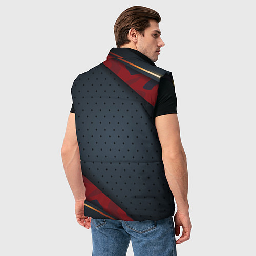 Мужской жилет Герб России черно-красный камуфляж / 3D-Черный – фото 4